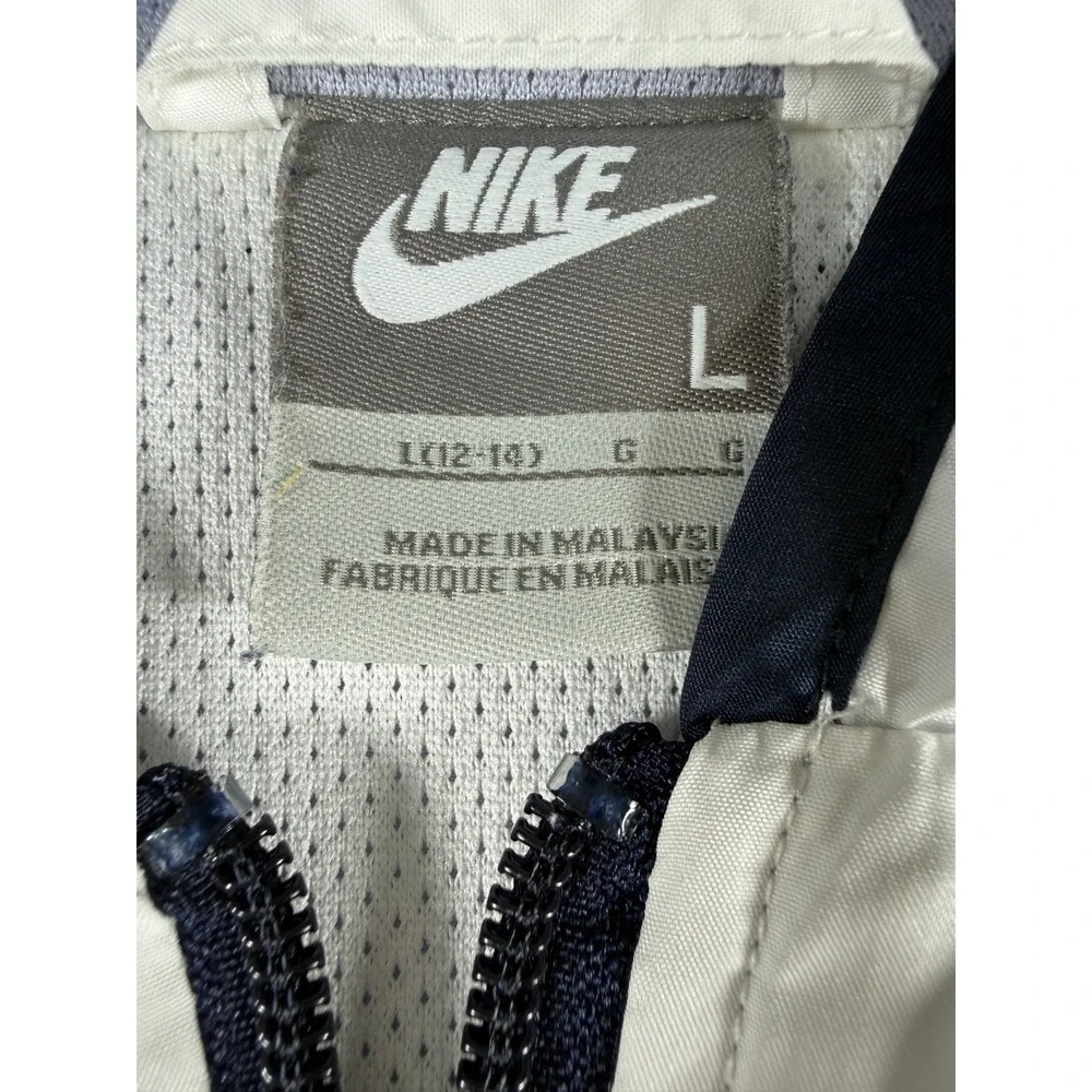 Vintage Nike Full zip vented windbreaker Jacket Womens size Large White Lilac